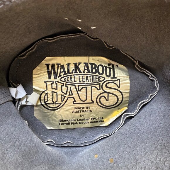 Walkabout Real Leather Outback Hat Made In Australia - Picture 6 of 7